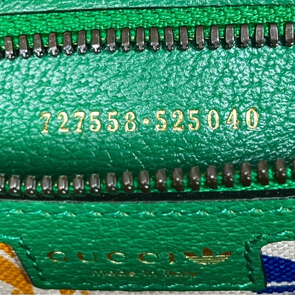 GUCCI x Adidas Green Logo Duffle Bag 727558 Collaboration Collector Strap Zip - Picture 12 of 16